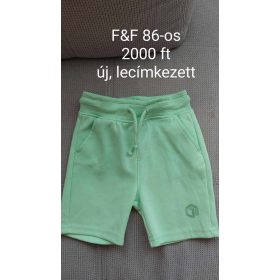   F&F Menta Fiú Rövidnadrág (86-os méret) – Új, Címkés!