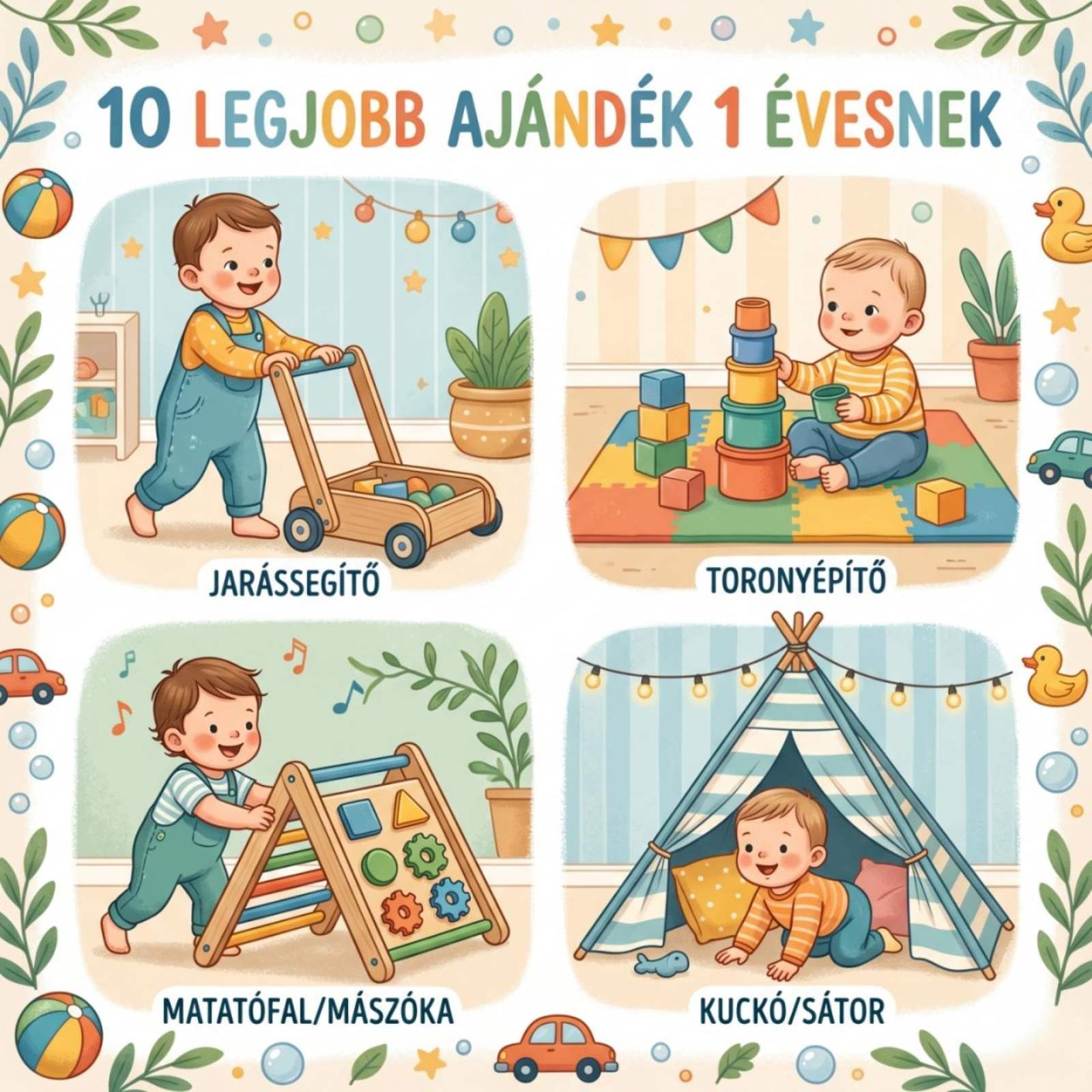 10 legjobb ajándék 1 évesnek
